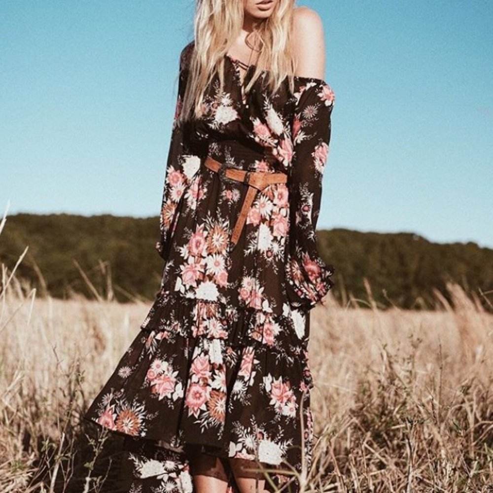 Spell Jagger Maxi Dress High Low XS